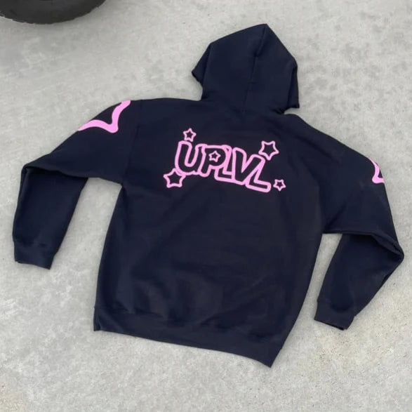 Star Hoodie - Black (Pink)