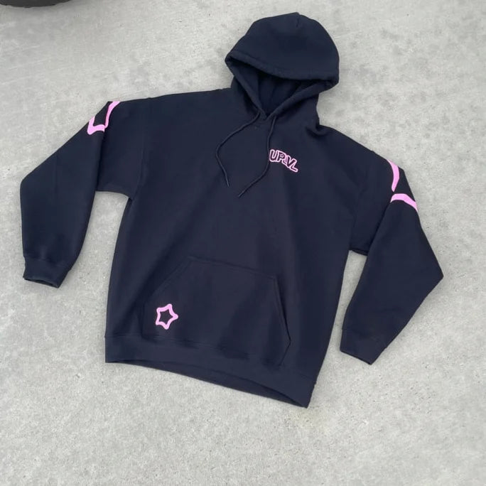 Star Hoodie - Black (Pink)